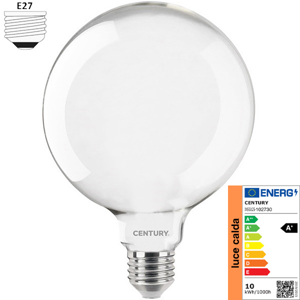 Century Lampadina LED Incanto Saten Globo 230V E27 IP20 - CENTURY ITALIA - Immagine 4