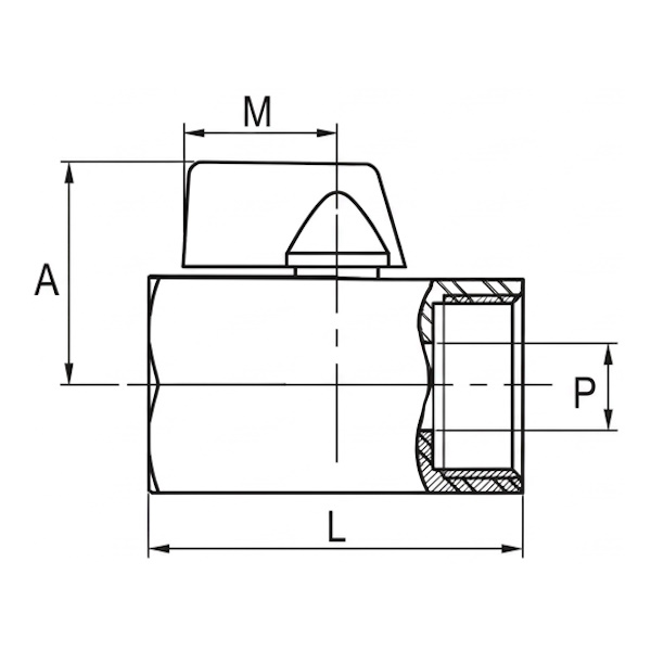 GT Comis ART. 1012 Valvola a Sfera Miniball in Acciaio INOX Aisi 316 F/F 3/8" - G.T. COMIS - Immagine 3