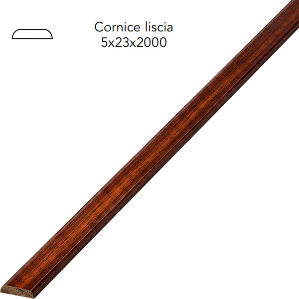 Pircher Cornice Liscia Legno Massello Lucidato Mogano - PIRCHER OBERLAND - Immagine 3