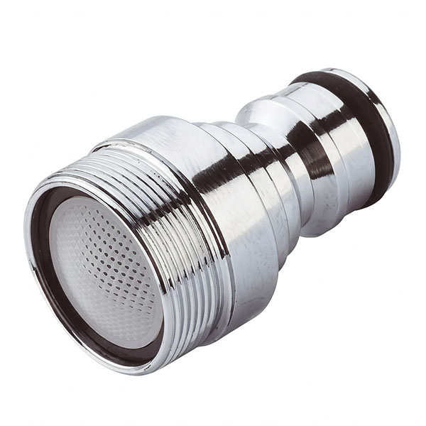 Aquajet Adattatore Rapido con Aeratore Maschio Cromato M24X1 - AQUAJET