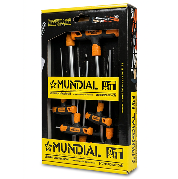 Mundial ART.0334.5 Serie 7 Chiavi Maschio TORX PRO con Impugnatura a T - MUNDIAL