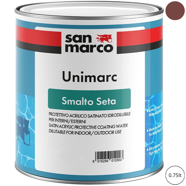 SAN Marco Unimarc Smalto Seta Rosso Ossido LT 0,75 - SAN MARCO - Immagine 1