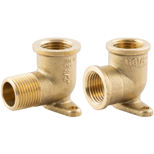 GT Comis ART. 12 Gomito con Flangia in Ottone - G.T. COMIS