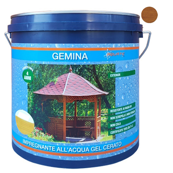 Vernites Gemina Impregnante GEL Effetto Cera Teak LT 2,5 - VERNITES - Immagine 1
