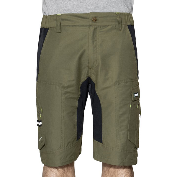 Issa Bermuda da Lavoro FLEXARD Multitasche Colore VERDE/NERO - ISSA LINE