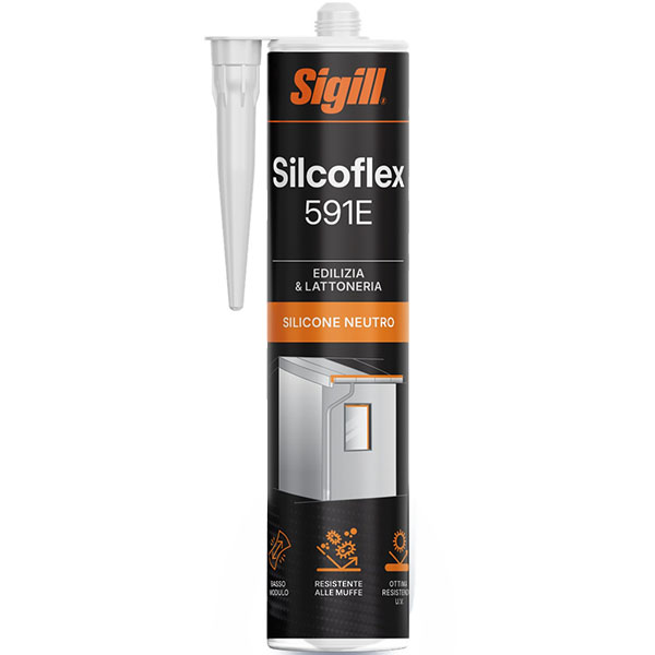 Pigal Sigill SILCOFLEX 591E Sigillante Neutro Trasparente ML280 - PIGAL SIGILL