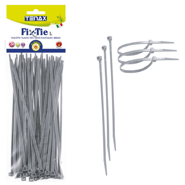TENAX Fascette Multiuso ART. FIX-TIE L MM200 Colore Argento PZ50 - TENAX - Immagine 2