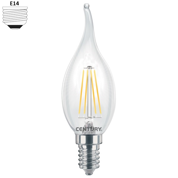Century Lampadina LED Incanto Colpo di Vento 230V 4W E14 2700K 470LM - CENTURY ITALIA