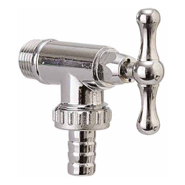 Bel-FER Rubinetto Laterale in Ottone Cromato Attacco 1/2" - BEL-FER