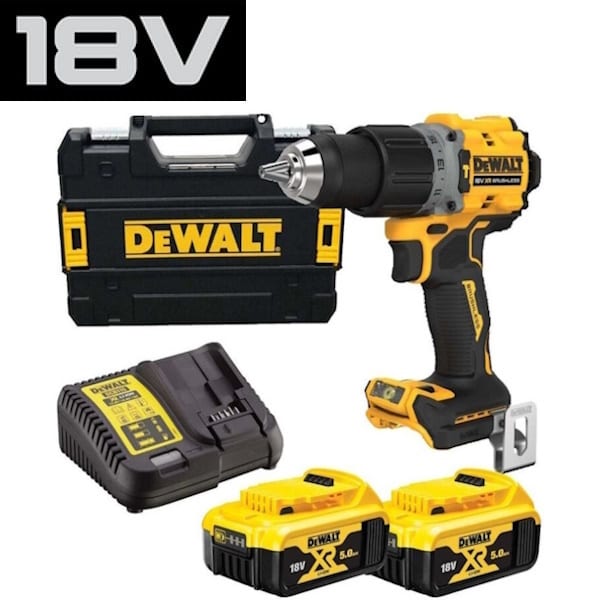 Dewalt Trapano Avvitatore a Percussione a Batteria 18V 5AH DCD805P2T-QW - 596