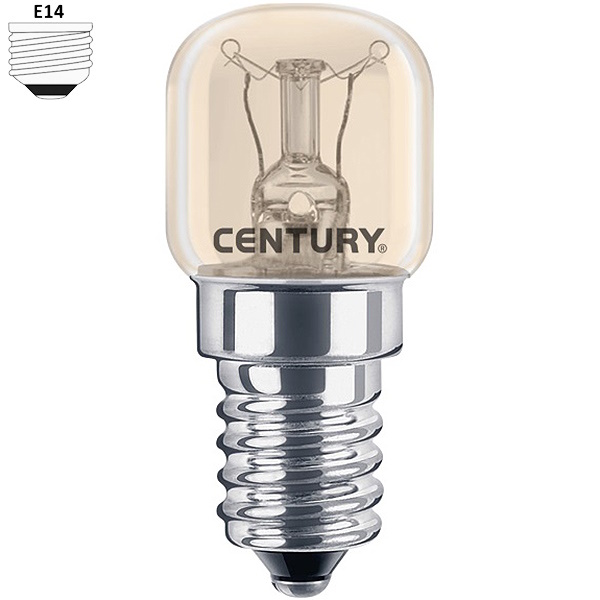 Century Lampadina Alogena per Forno 230V 15W E14 80LM PZ2 in Blister - CENTURY ITALIA