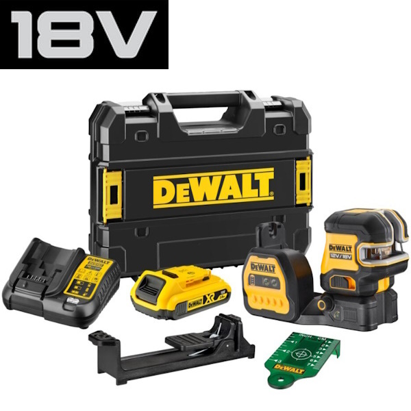 Dewalt Laser Verde a 2 Linee con Piombo DCE822D1G18-QW 18V 2.0AH - DEWALT