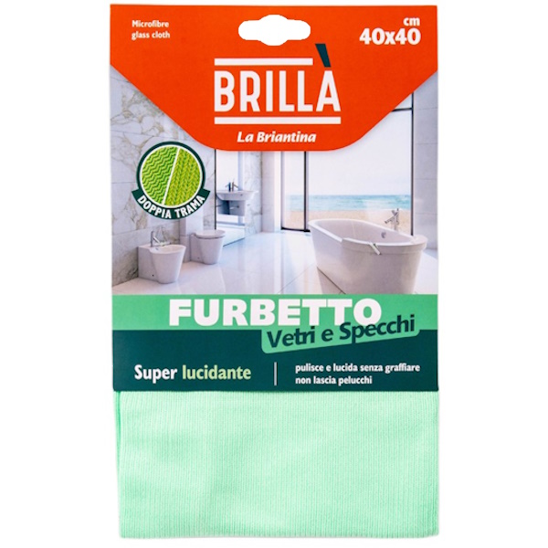 La Briantina Panno in Microfibra Furbetto Vetri e Specchi CM40X40 - LA BRIANTINA
