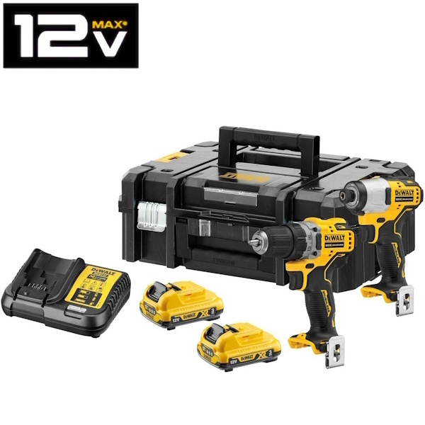 Dewalt KIT Trapano Avvitatore+AVVITATORE Impulsi 12V 3.0AH DCK2110L2T-QW - DEWALT