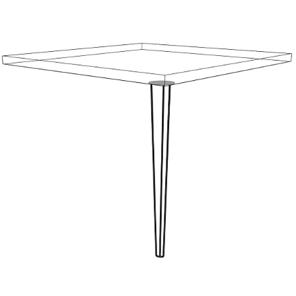 MINUTEX Gamba in Filo per Tavolo MOD. Wire Acciaio Verniciato H.CM 71 - MINUTEX - Immagine 2