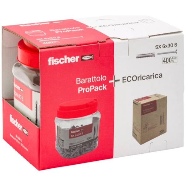 Fischer Tassello SX S in Nylon con Vite Testa Svasata Piana (TSP) - FISCHER - Immagine 5