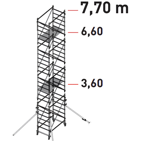 Facal Trabattello Doge 65 7,7 MT Completo di Piani a Norma Italiana - FACAL - Immagine 2
