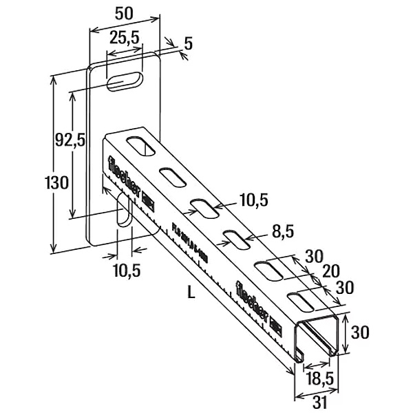 Fischer Samontec Mensola a Sbalzo ALK 31 - FISCHER - Immagine 2