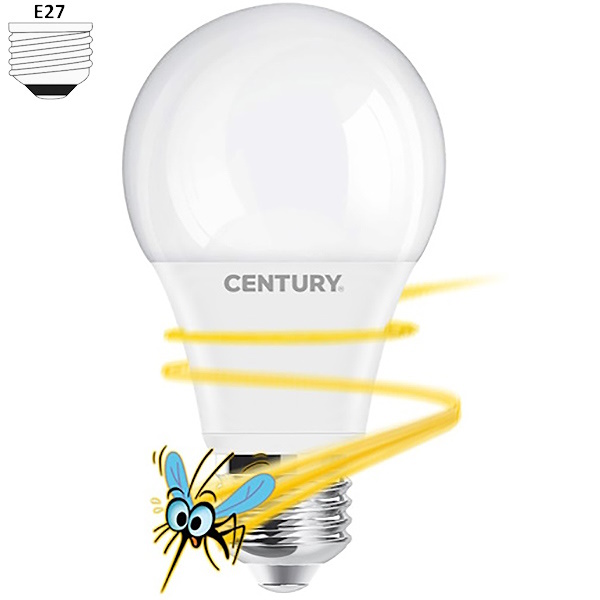 Century Lampadina LED Scacciainsetti Killer 50 230V 9W E27 2200K 650LM - CENTURY ITALIA