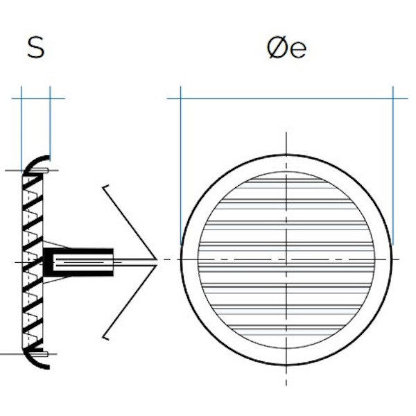 La Ventilazione Griglia in ABS Tonda con Molle Colore Ramato - FIRST LA VENTILAZIONE - Immagine 2