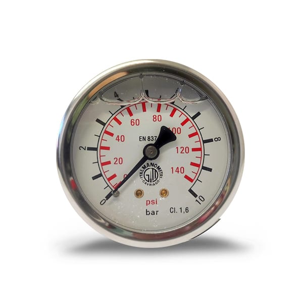 Italmanometri Manometro con Glicerina D.MM 63 Posteriore 1/4" - ITALMANOMETRI