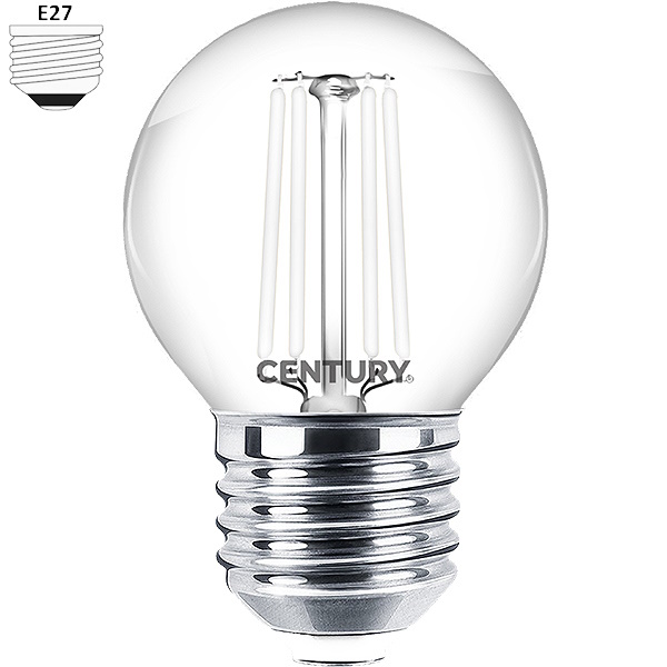 Century Lampadina LED Incanto White Sfera 230V 4,5W E27 2700K 470LM - CENTURY ITALIA