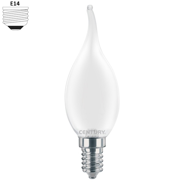 Century Lampadina LED Incanto Colpo di Vento 230V 4W E14 3000K 470LM