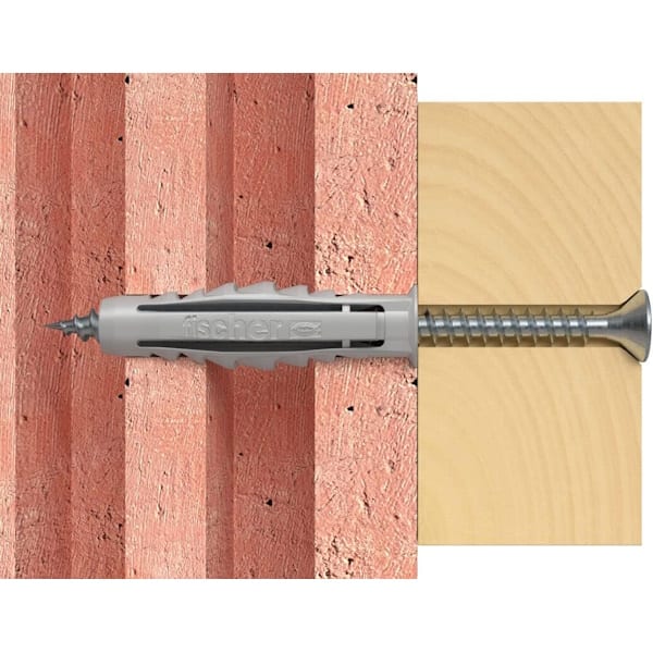 Fischer Tassello SX S in Nylon con Vite Testa Svasata Piana (TSP) - FISCHER - Immagine 4