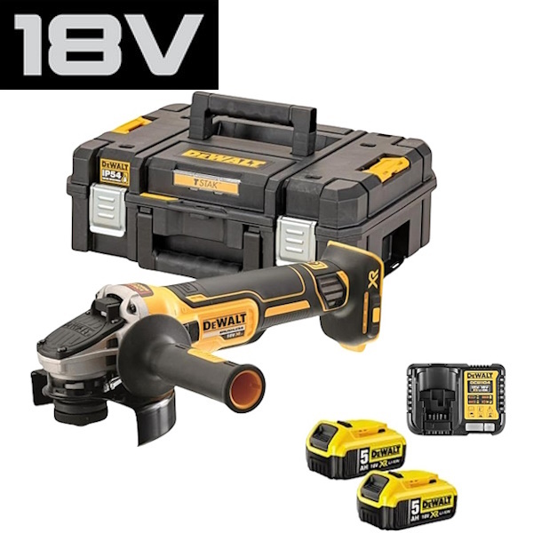 Dewalt Smerigliatrice Angolare a Batteria 18V 125 MM. ART. DCG405P2-QW - DEWALT