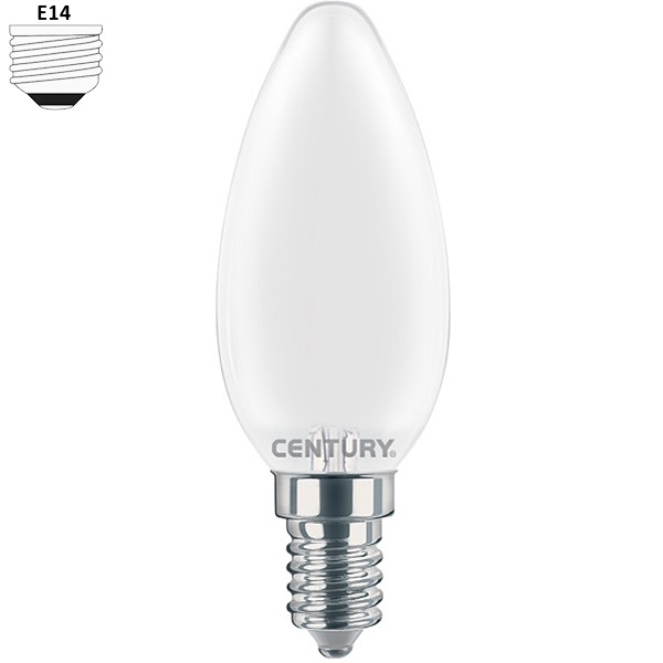 Century Lampadina LED Incanto Candela Saten 230V E14 IP20