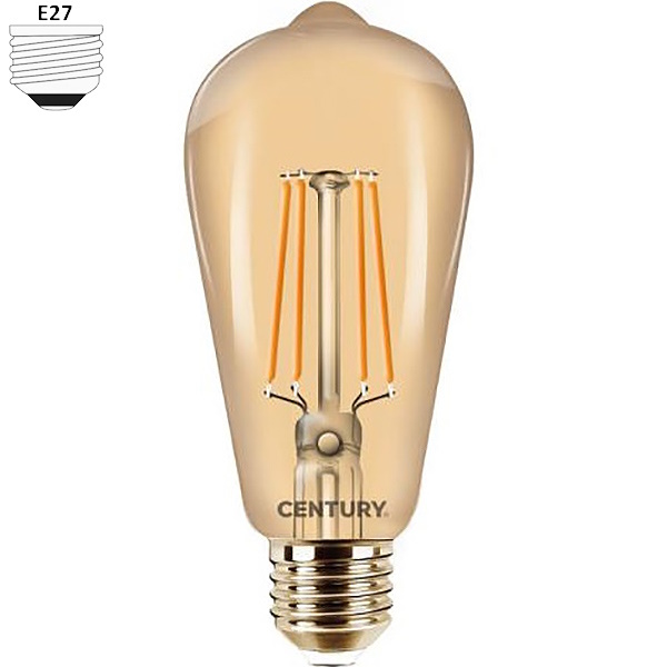 Century Lampadina LED Incanto Epoca Edison 230V 8W E27 2200K 806LM - CENTURY ITALIA
