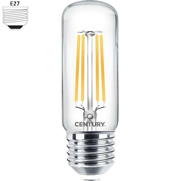 Century Lampadina LED Incanto Tubolare Clear 9W E27 2700K 1200LM IP20 - CENTURY ITALIA
